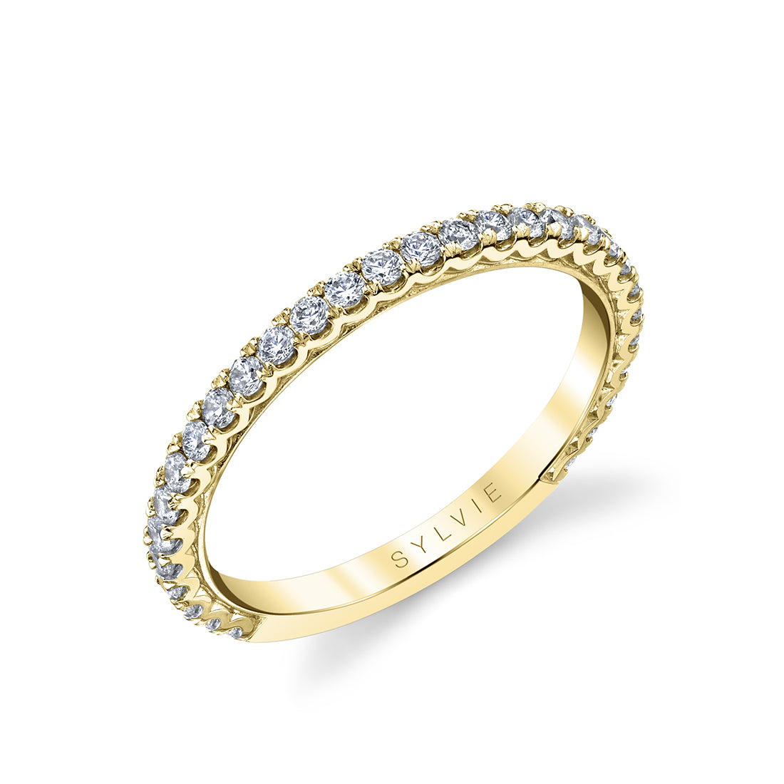 Unique Wedding Band with Scalloped Profile - Stella
