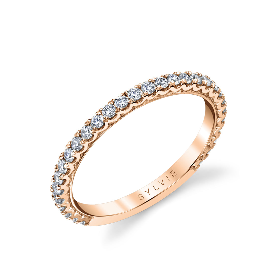 Unique Wedding Band with Scalloped Profile - Stella