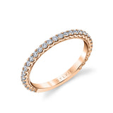 Unique Wedding Band with Scalloped Profile - Stella