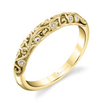 Vintage Inspired Wedding Band - Elaina