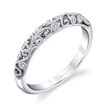 Vintage Inspired Wedding Band - Elaina