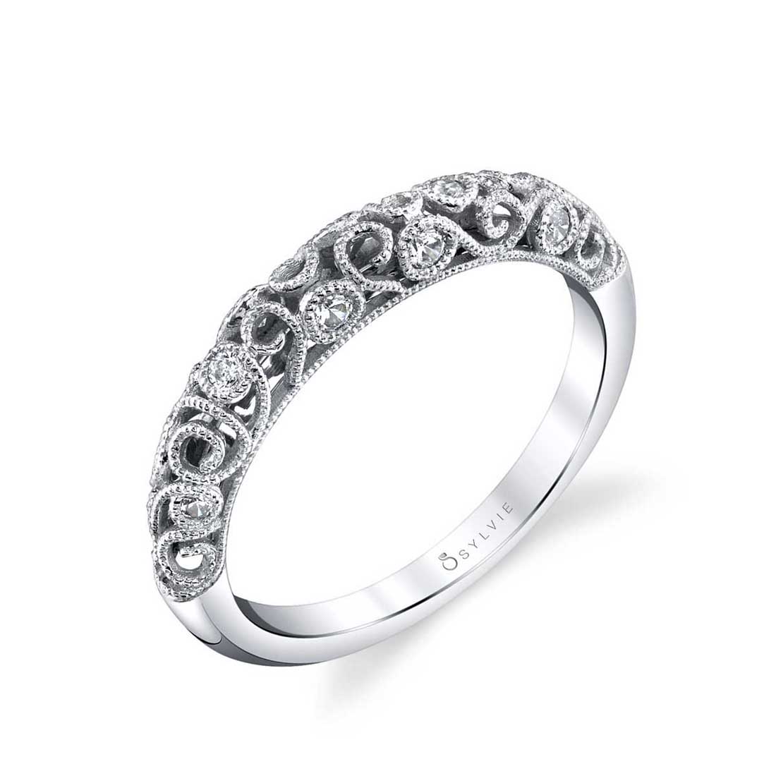 Vintage Inspired Wedding Band With Milgrain Detail - Jacqueline