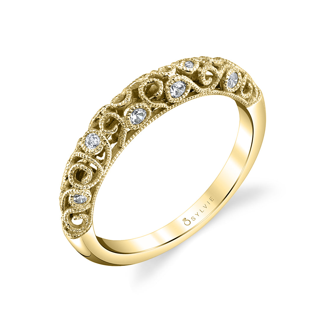 Vintage Inspired Wedding Band With Milgrain Detail - Jacqueline