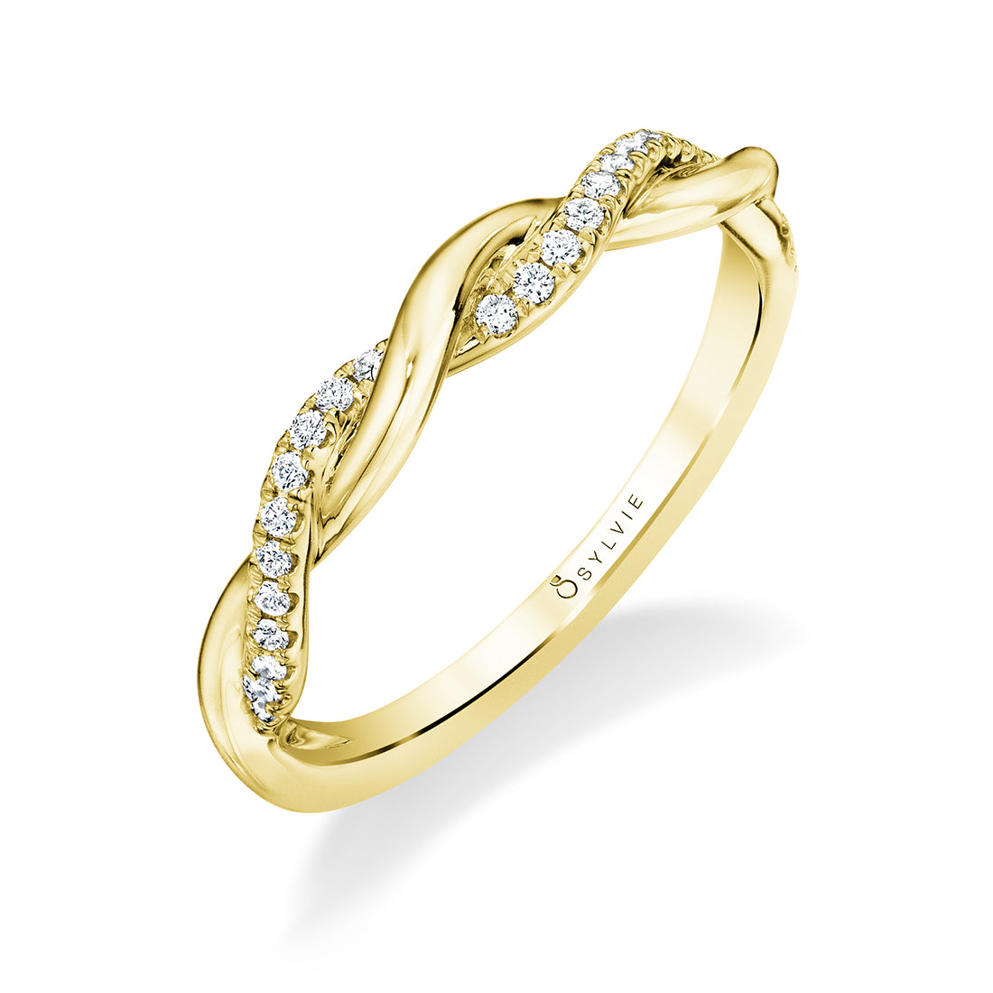 Diamond Spiral Wedding Band - Yasmine