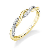 Two Tone Spiral Wedding Band - Yasmine
