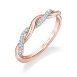 Two Tone Spiral Wedding Band - Yasmine