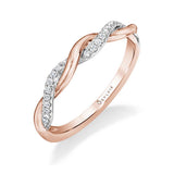 Two Tone Spiral Wedding Band - Yasmine
