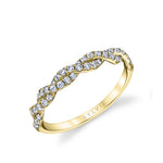 Spiral Diamond Wedding Band