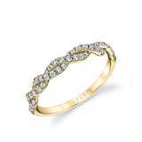 Spiral Diamond Wedding Band