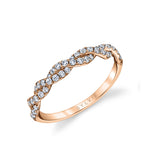 Spiral Diamond Wedding Band