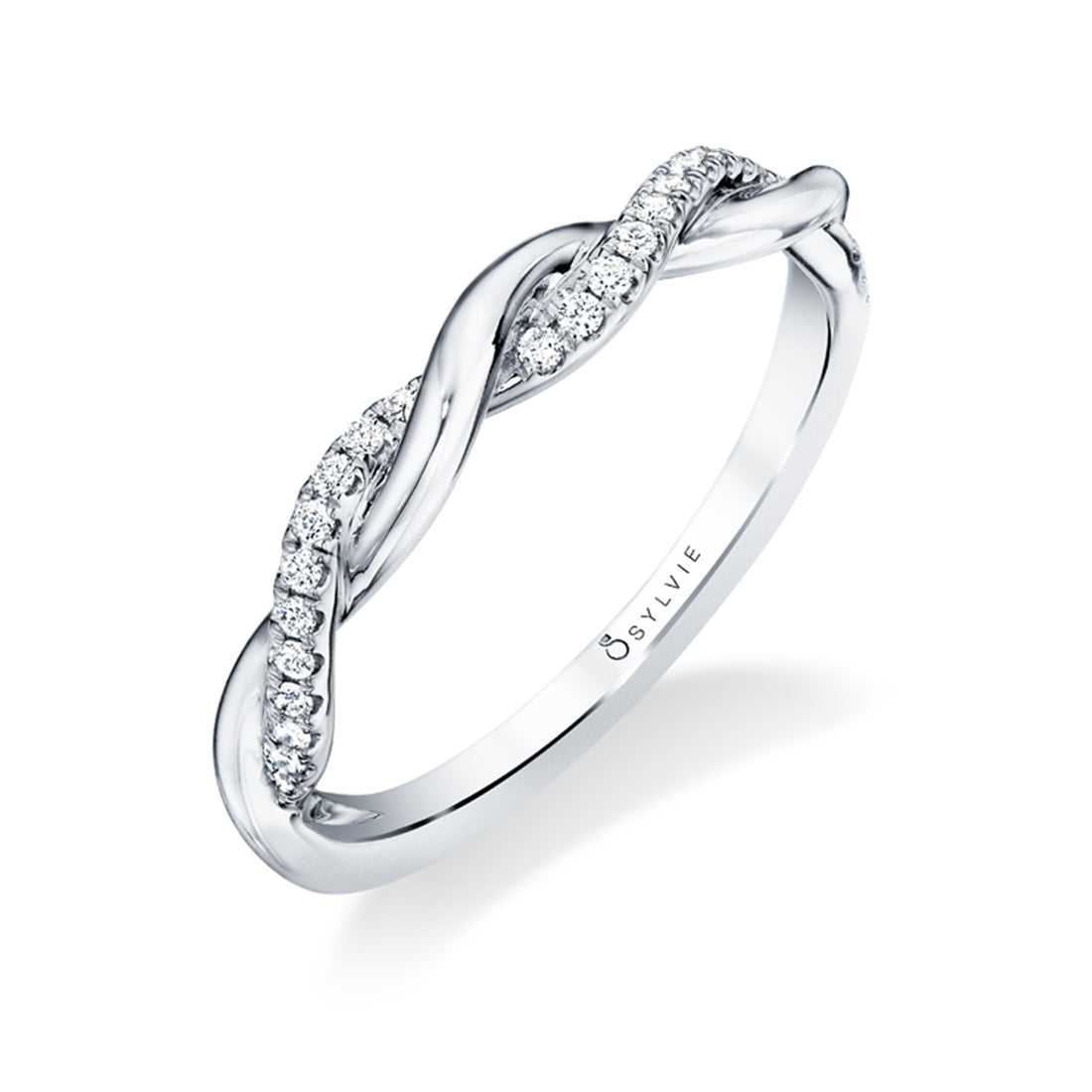 Modern Spiral Wedding Band
