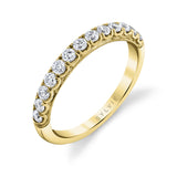 Classic Milgrain Accent Diamond Wedding Band - Lara
