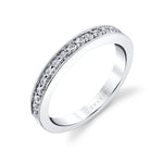 Milgrain Framed Diamond Wedding Band