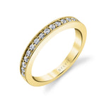 Milgrain Framed Diamond Wedding Band