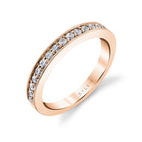 Milgrain Framed Diamond Wedding Band