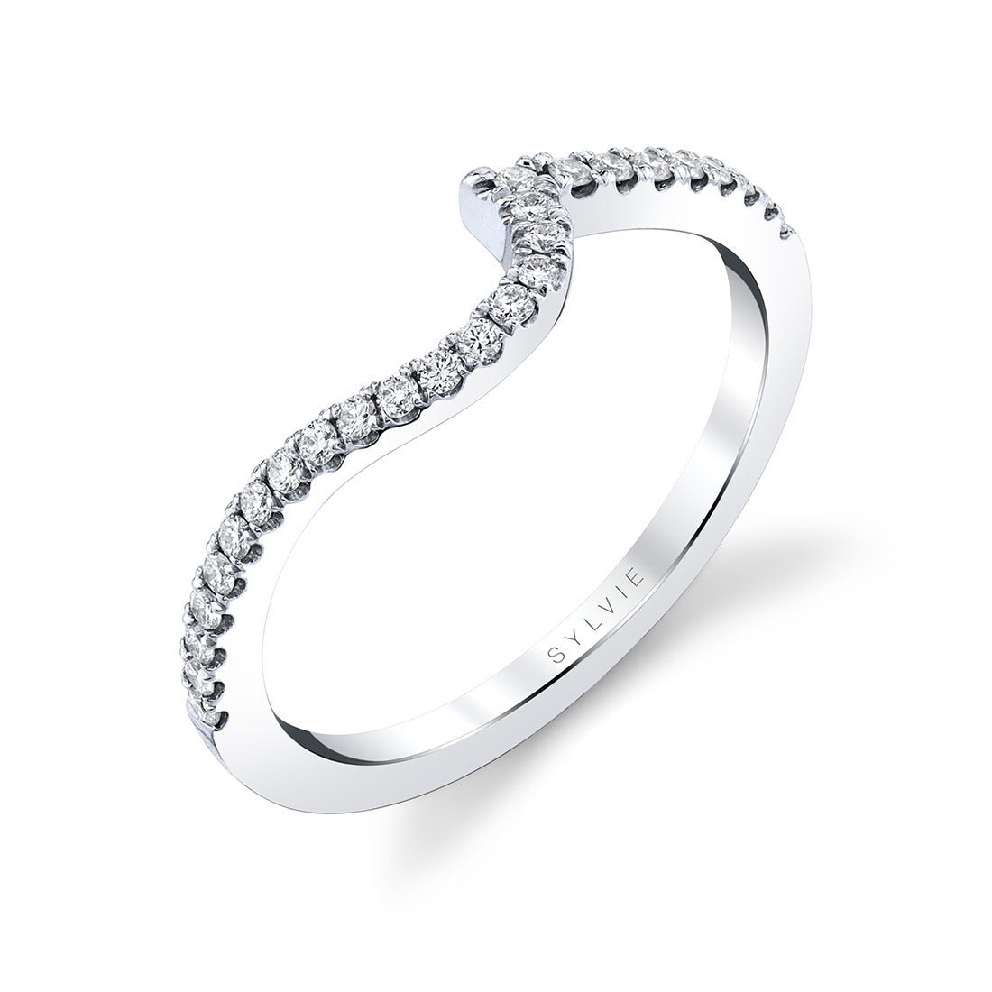 Classic Curved Diamond Wedding Band