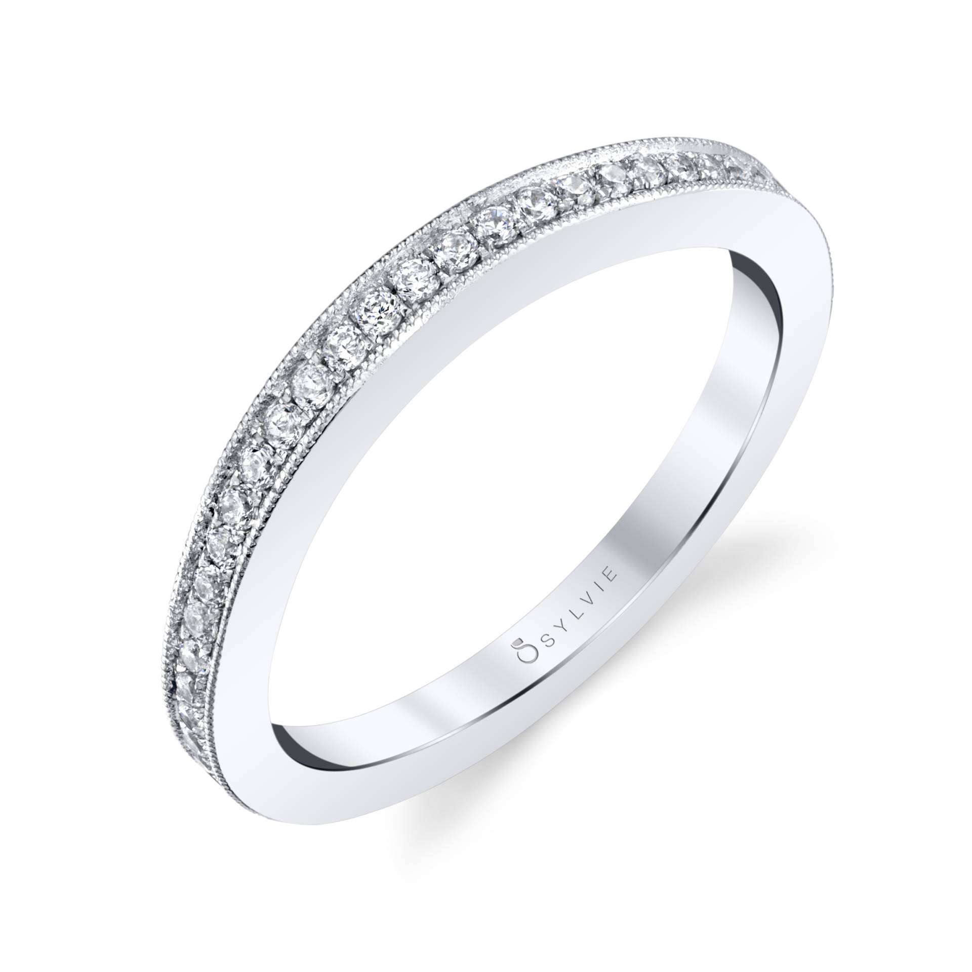 Classic Wedding Band with Milgrain Edge