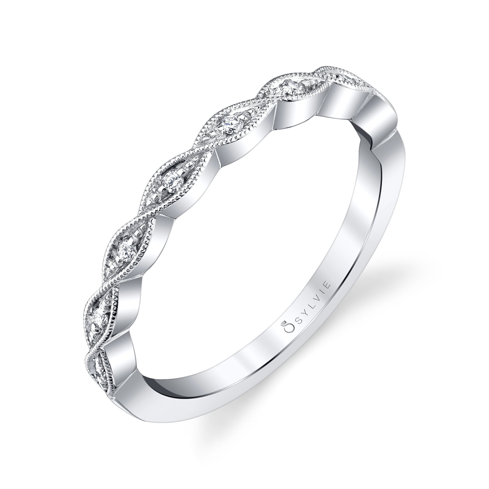 Unique Stackable Wedding Ring - Elena