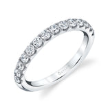 Anais - Classic Wedding Band with Shared Prongs