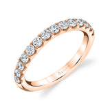 Anais - Classic Wedding Band with Shared Prongs