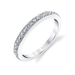 Milgrain Framed Diamond Wedding Band - Yvette