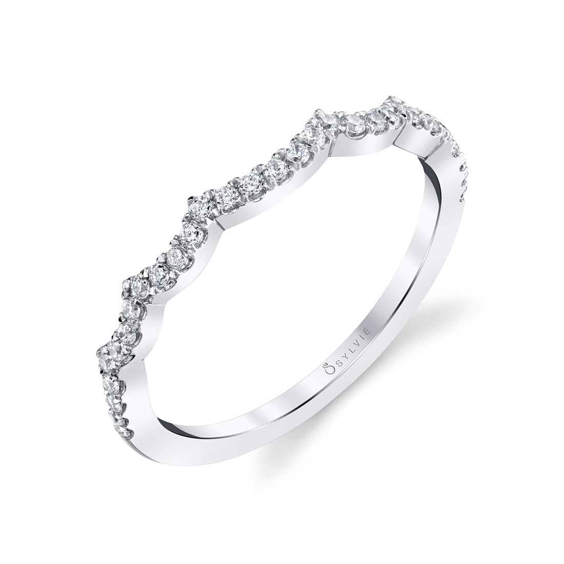 Scallop Diamond Wedding Band - Elliette