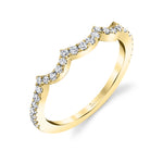 Curved Diamond Wedding Band