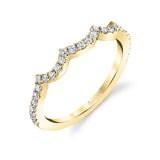 Curved Diamond Wedding Band