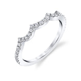 Curved Diamond Wedding Band