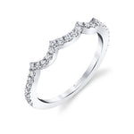 Curved Diamond Wedding Band