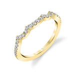 Curved Diamond Wedding Band