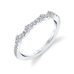 Curved Diamond Wedding Band