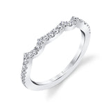 Curved Diamond Wedding Band
