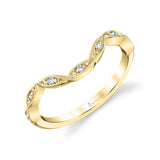 Curved Vintage Inspired Wedding Band