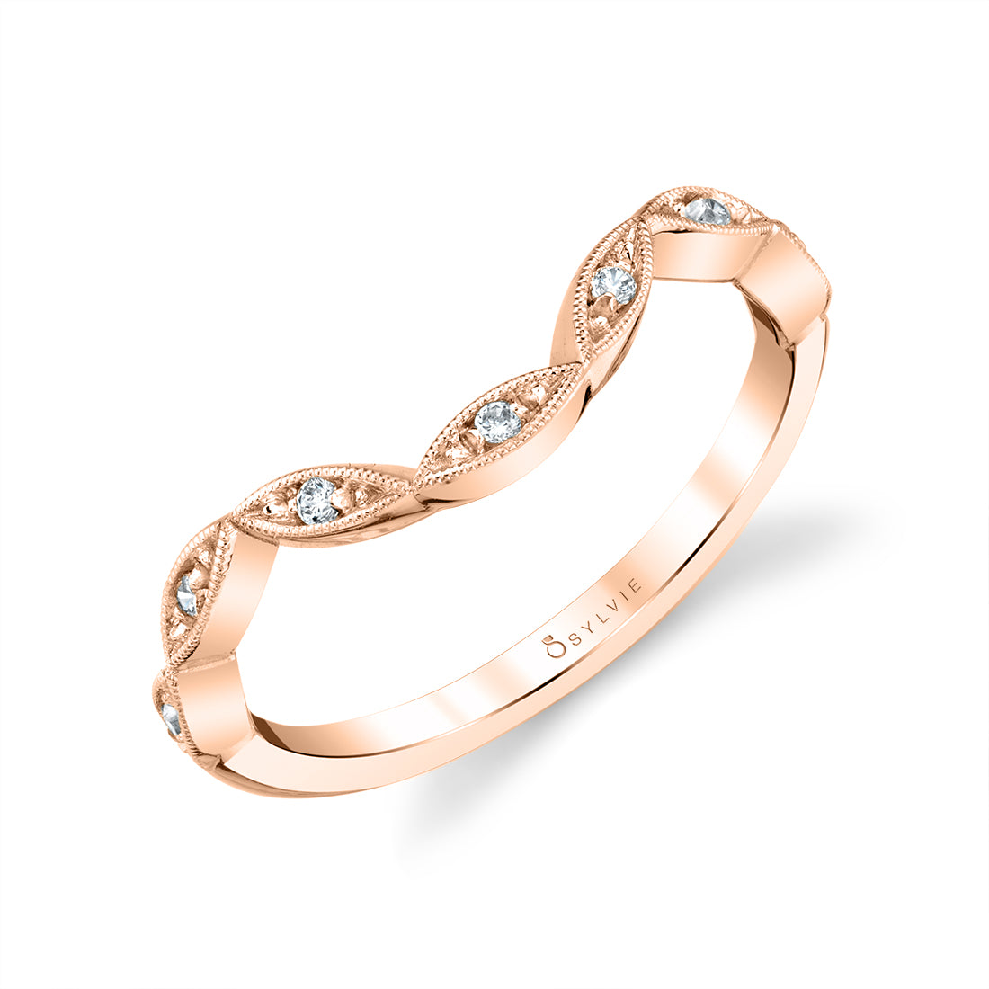 Curved Vintage Inspired Wedding Band