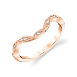 Curved Vintage Inspired Wedding Band