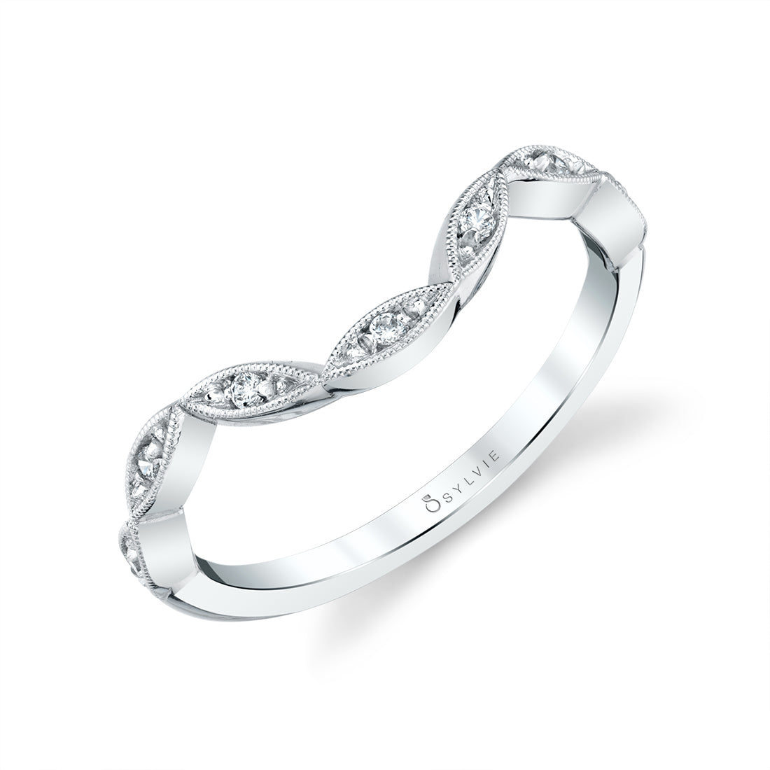 Curved Vintage Inspired Wedding Band