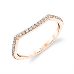 Curved Diamond Wedding Band