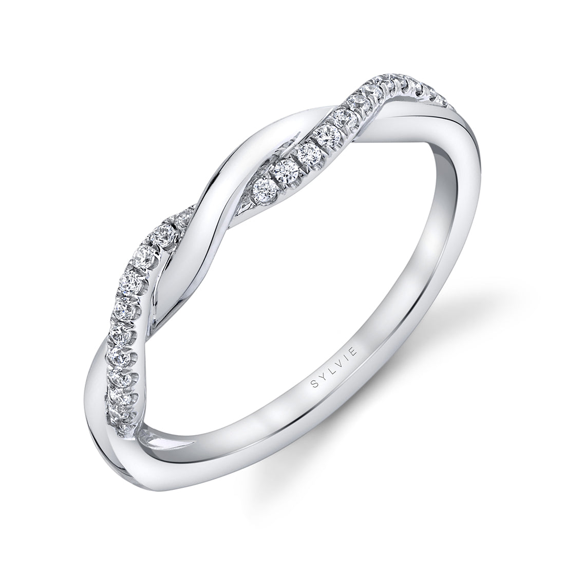 Diamond Spiral Wedding Ring - Evangeline