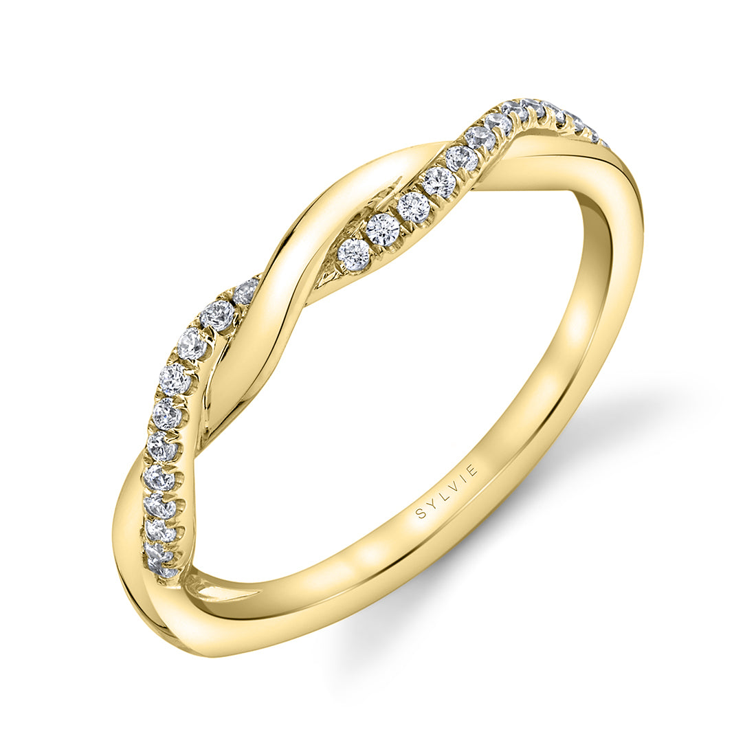 Diamond Spiral Wedding Ring - Evangeline