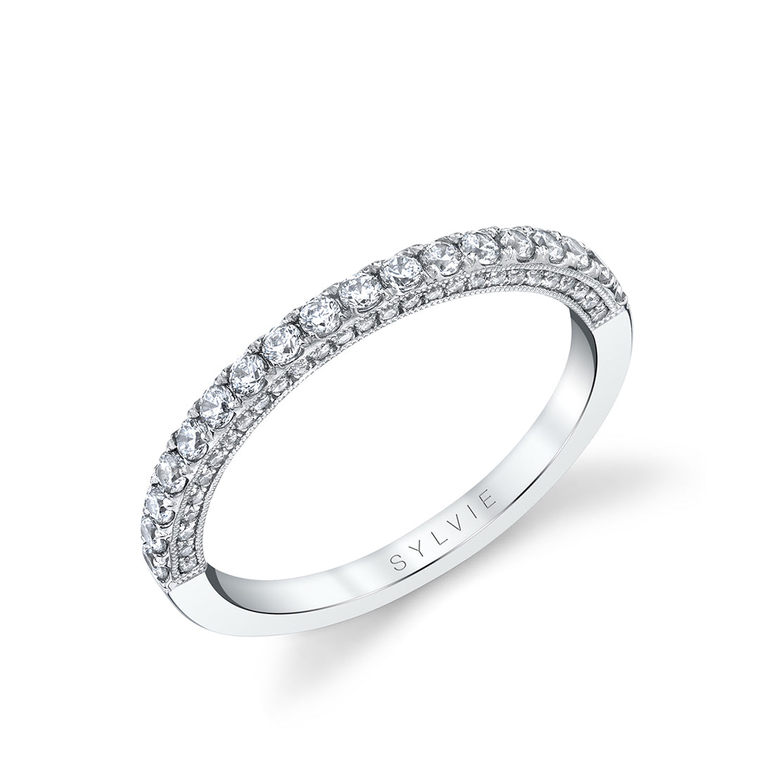 Pave Diamond Wedding Band