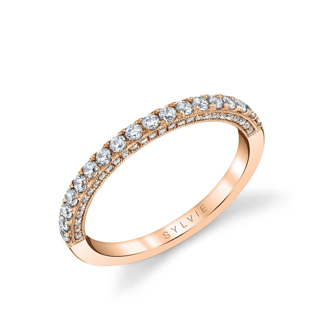 Pave Diamond Wedding Band