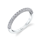 Wedding Band with Diamonds on the Side