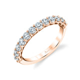 Wide Band Shared Prong Wedding Band