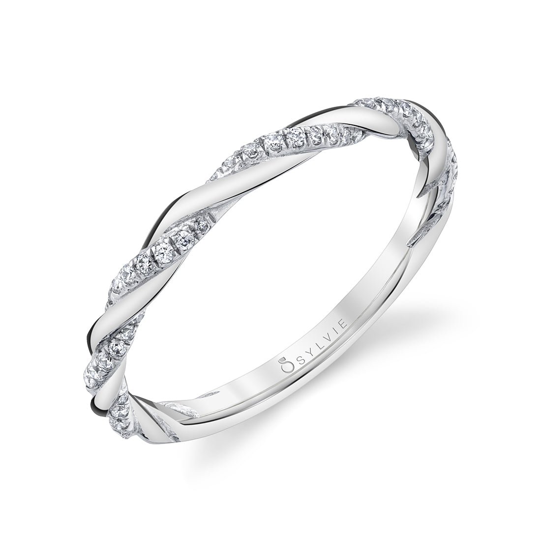 Spiral Diamond Wedding Band - Jolie