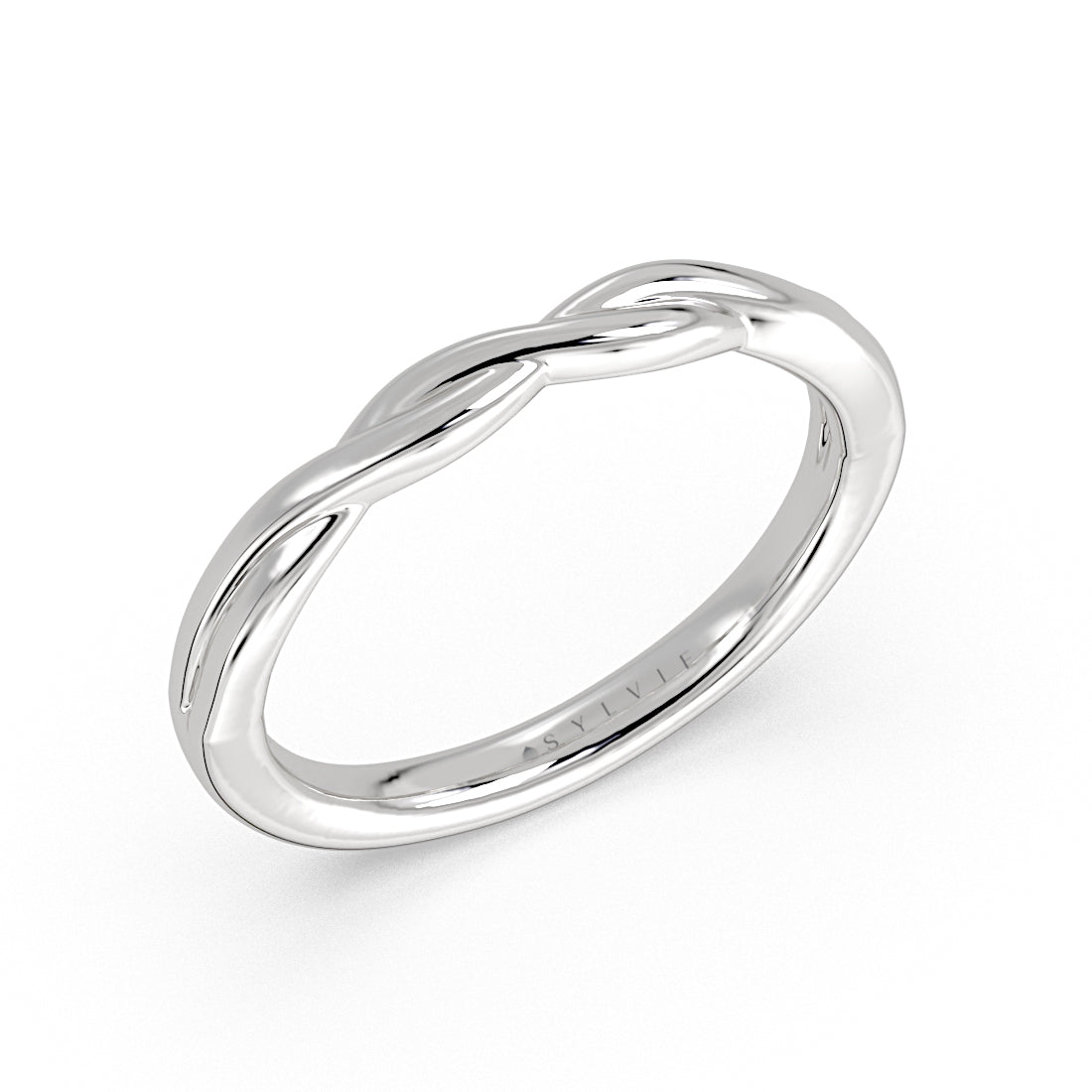 High Polish Spiral Wedding Ring