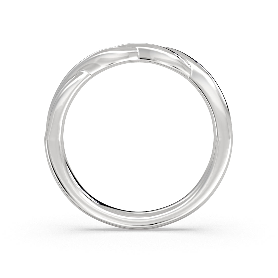 High Polish Spiral Wedding Ring