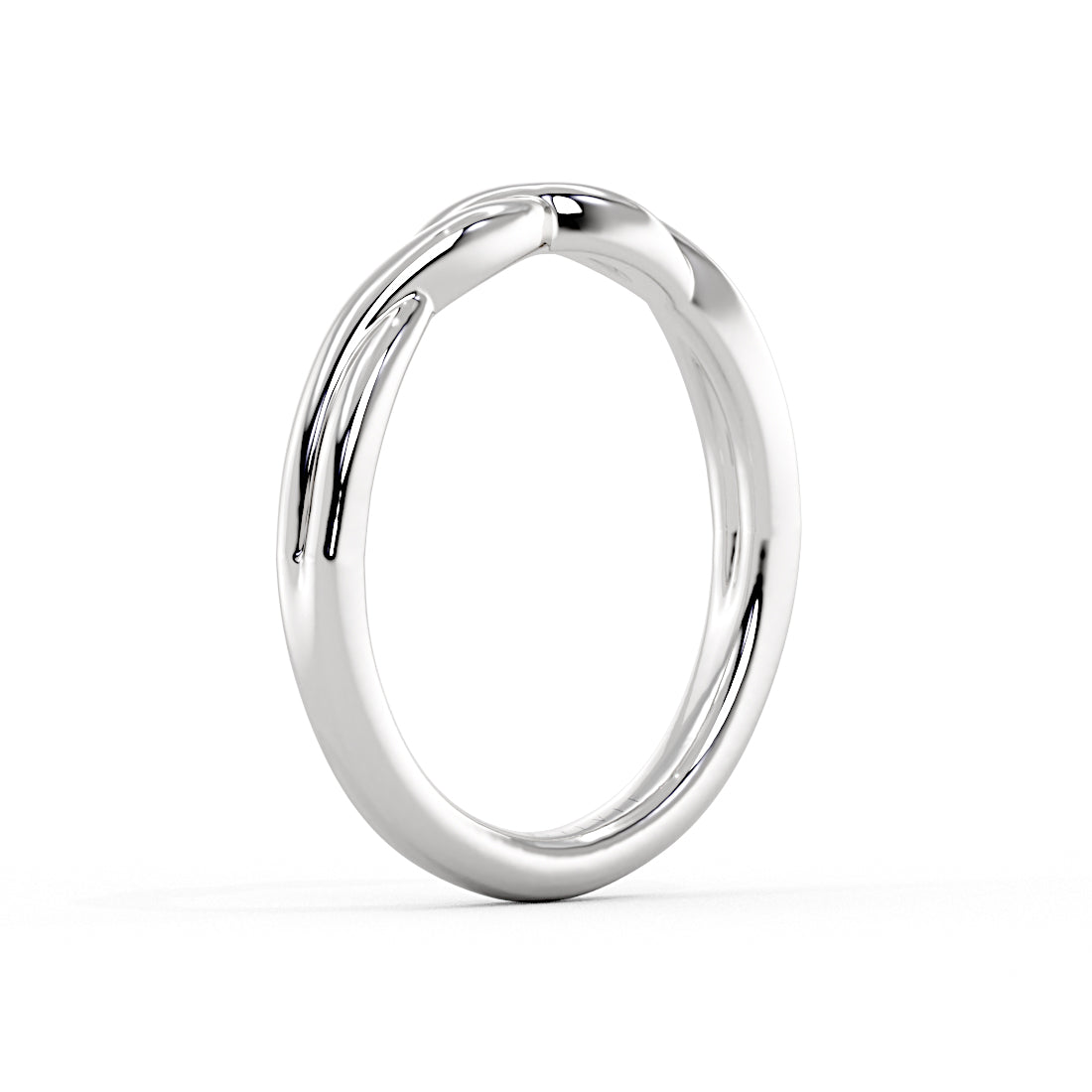 High Polish Spiral Wedding Ring