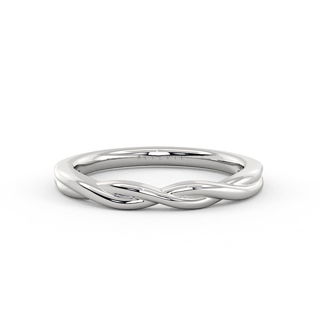 High Polish Spiral Wedding Ring