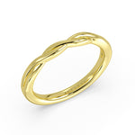 High Polish Spiral Wedding Ring